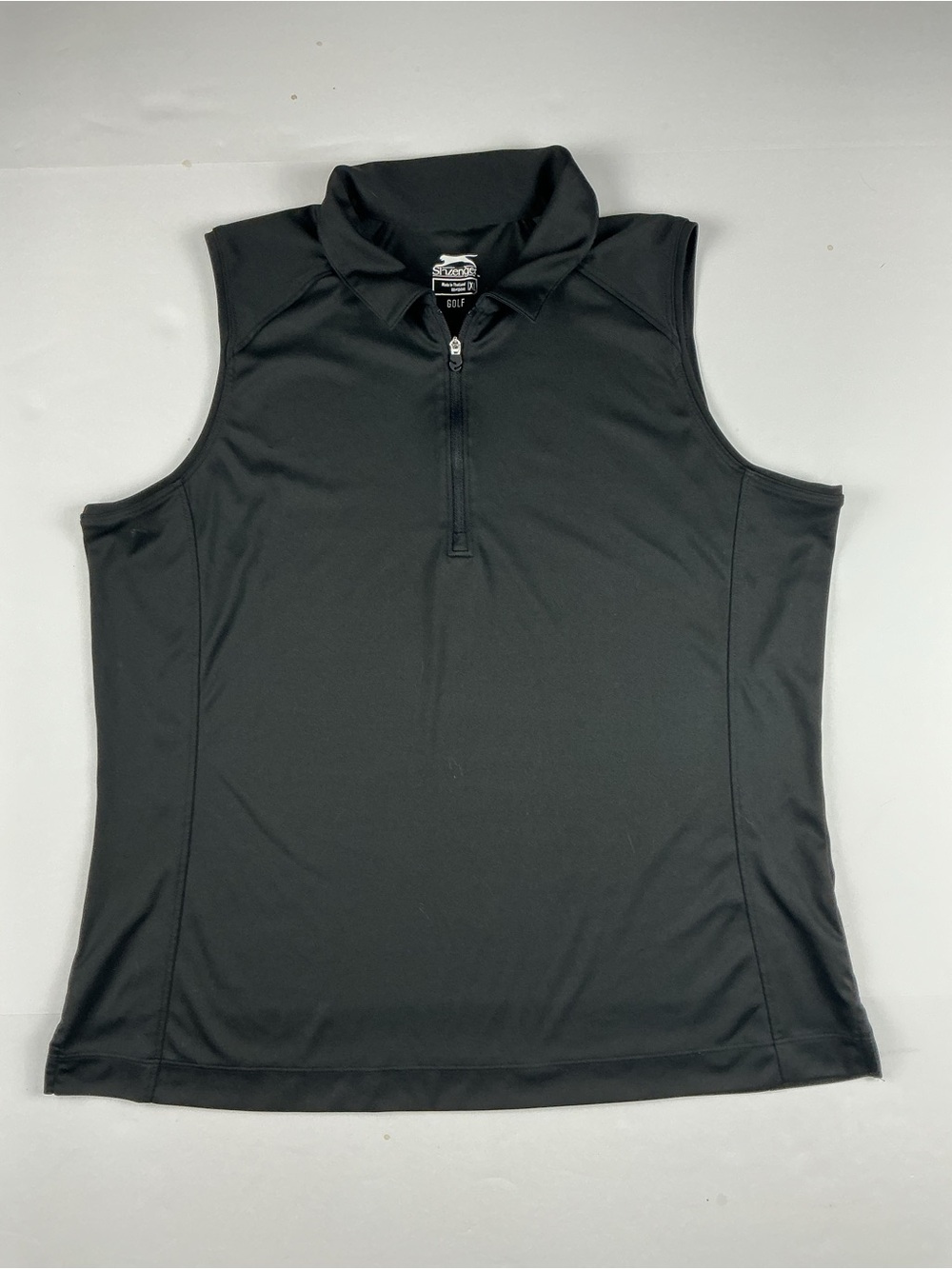 Slazenger Women's Black Sleeveless Quarter-Zip Tank